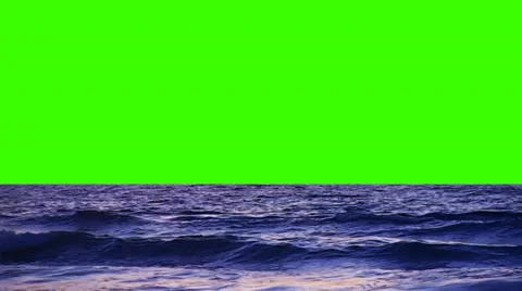 Sea and Waves on a Green Screen Backgrou... | Stock Video | Pond5