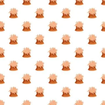 Sea anemone repeated pattern for textile decoration イラスト素材