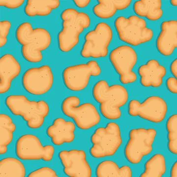 Sea animals cracker shape set pattern seamless. fish shaped cookies backgro.. 스톡 일러스트