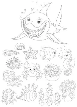 Sea animals Stock Illustration