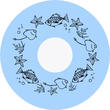 Sea animals set Stock Illustration