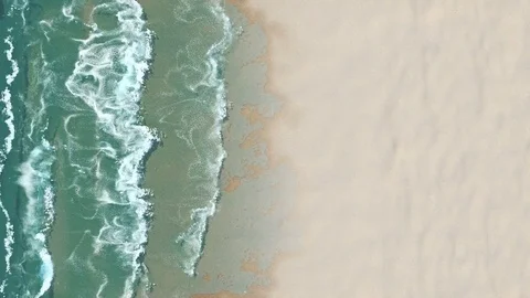 Sea ave Beach top view white sand Stock-Footage 80536889