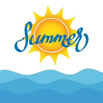 Sea background and summer creative design, stock vector illustration Stock Illustration