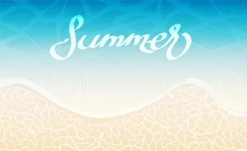 Sea background and summer creative design, stock vector illustration Illustrazione stock