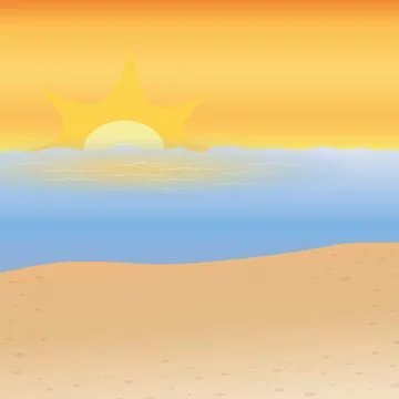 Sea background. Beach design. Vector graphic Illustrazione stock