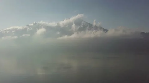 The sea in the background Clouds from a great height. Stock Footage 155998467