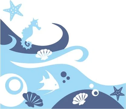 Sea background Stock Illustration