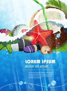 Sea background Stock Illustration