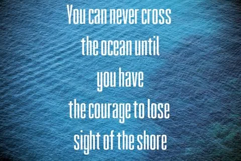 Sea background with quote Stock Photos