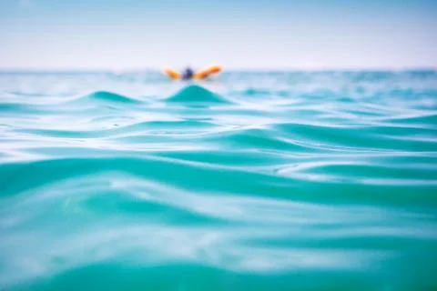 Sea background. Surface of blue ocean water Stock Photos