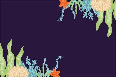 Sea Background Vector Stock Illustration