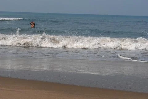 Sea at Baga Beach  Stock Photos