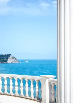 Sea balustrade Stock Photos