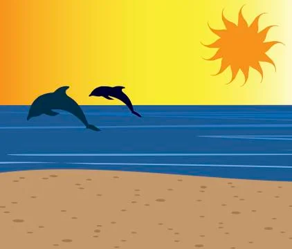 Sea banner Stock Illustration