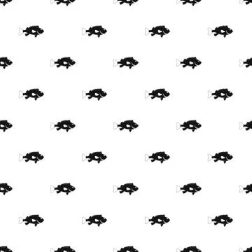 Sea bass fish pattern Stock Illustration