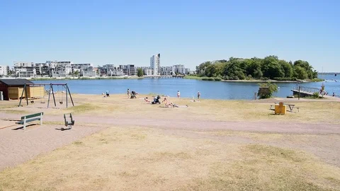 Sea bathing in Kalmar Stock Footage 91902503