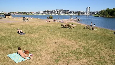 Sea bathing in Kalmar Stock Footage 91902690