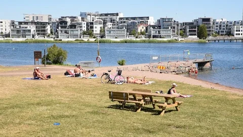 Sea bathing in Kalmar Stock Footage 91902710