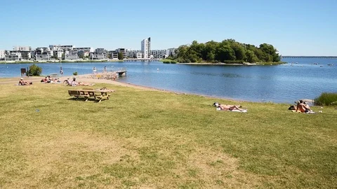 Sea bathing in Kalmar Stock Footage 92898104