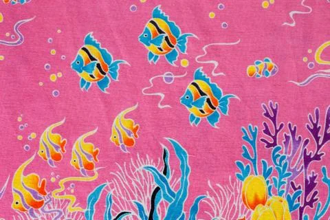 Sea batik design Stock Photos