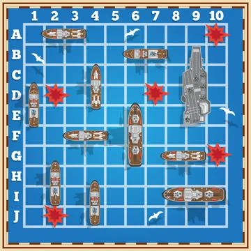 Sea battle. Stock Illustration