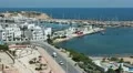 Sea bay and embankment in the Monastir, the Mediterranean Sea, Tunisia HD Footage