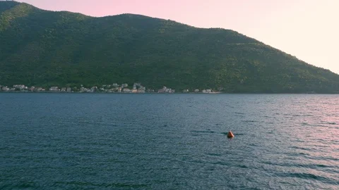 Sea Bay on the background of mountains Stock-Footage 90309539