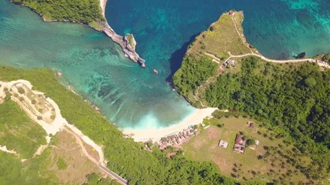 Sea Bay on Java Island. Aerial View Vídeo Stock 240285493