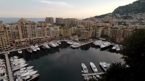 Sea bay in Monaco Stock Footage 99180874