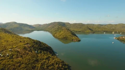 Sea bay with ships Stock Footage 101457116
