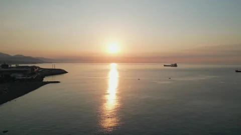 Sea bay, view from a drone. Stock Footage 255857391