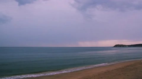 Sea beach and breakers Stock Footage 1002622