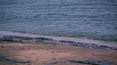 Sea beach and breakers Stock Footage 1002640