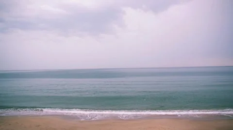 Sea beach and breakers Stock Footage 1002653