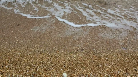 Sea beach and breakers Stock Footage 5090930