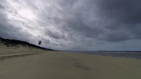 Sea, beach and clouds Stock Footage 106689934