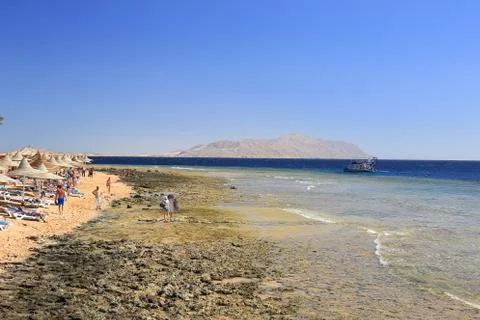 Sea beach in egypt Stockfoto's
