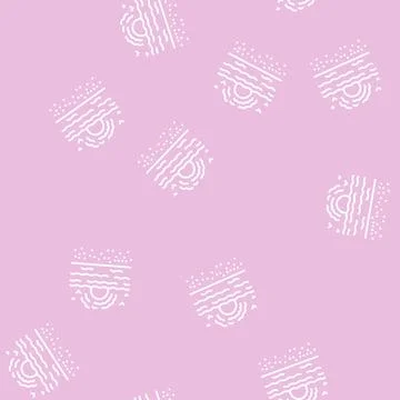 Sea beach line seamless pattern Stock Illustration