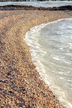 Sea beach sand background. Stock Photos