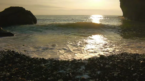 Sea beach in storm Stock Footage 43323595
