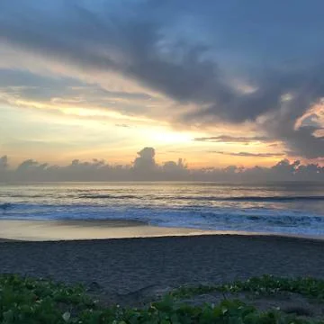 Sea Beach Sunset View Stock Photos