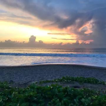 Sea Beach Sunset View Stock Photos