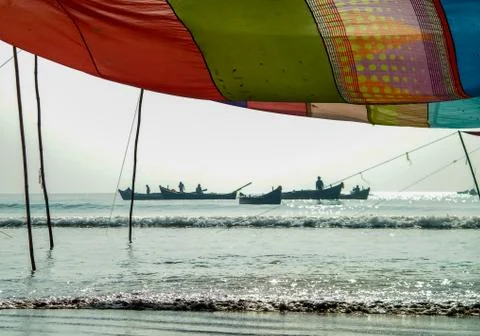 The sea beach of  udaipur Stock Photos