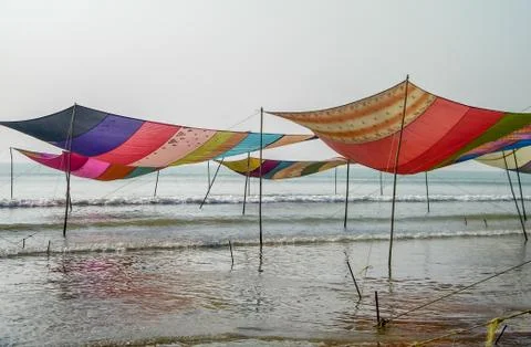 The sea beach of  udaipur Stock Photos