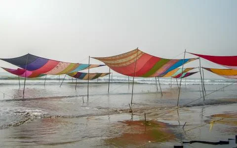 The sea beach of  udaipur Stock Photos