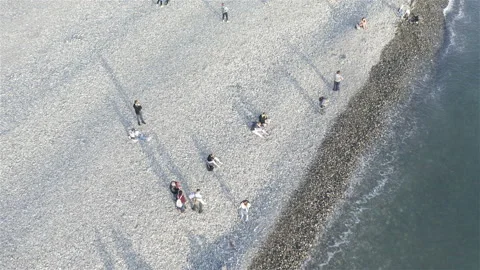 Sea beach in warm spring Vídeos de archivo 134736298
