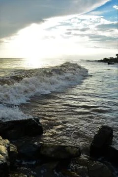 Sea  beach wave Stock Photos