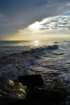 Sea  beach wave Stock Photos