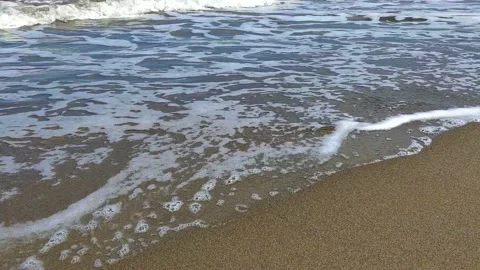 Sea ​​beach waves and sky Stock Footage 165394472