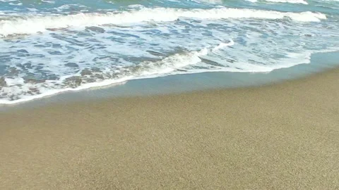 Sea ​​beach waves and sky Stock Footage 165408989